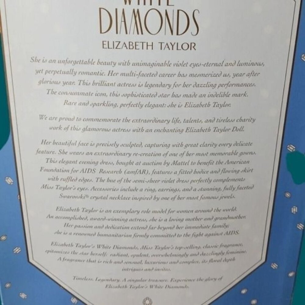 Barbie Elizabeth Taylor white diamonds special edition "12" - Picture 2 of 7